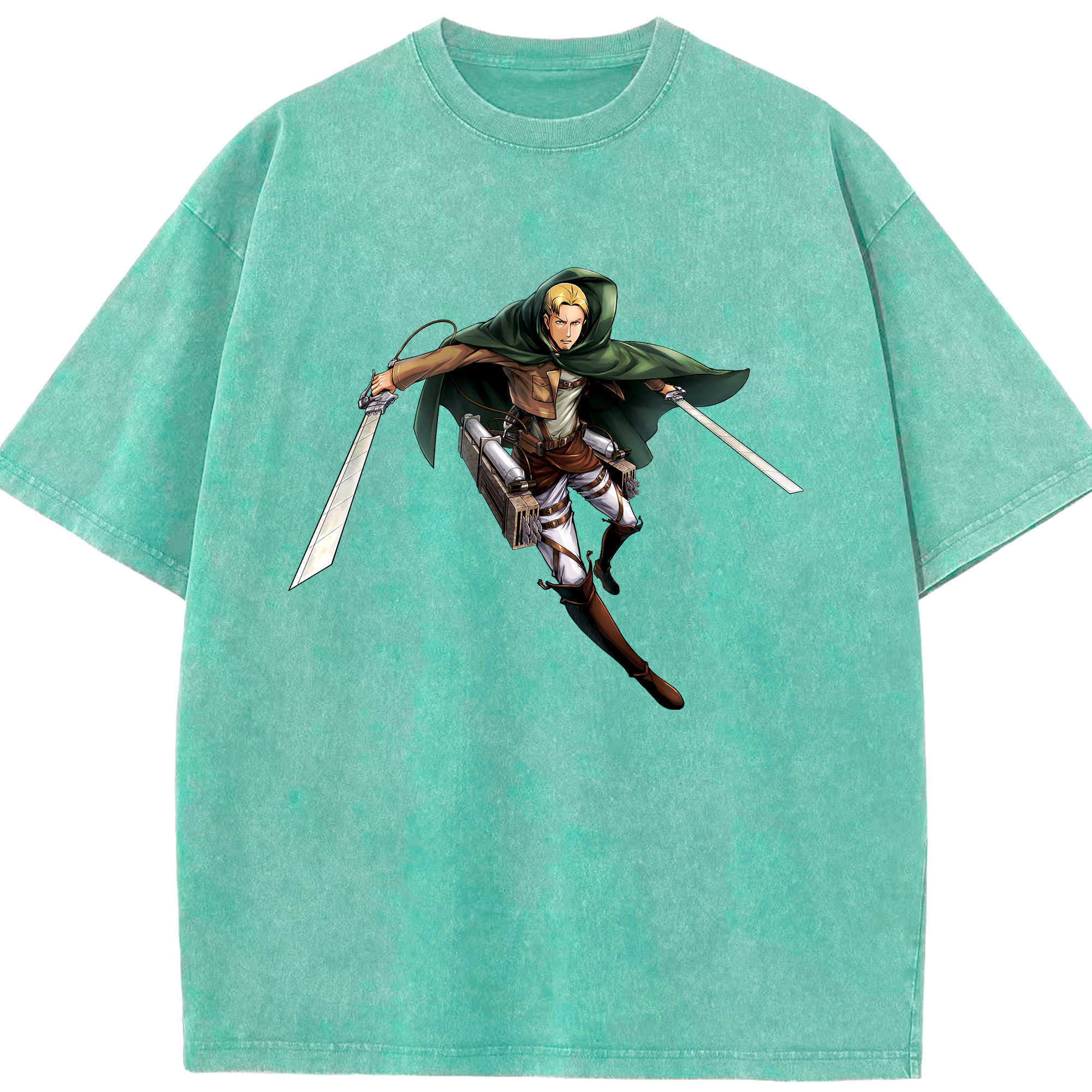 （画像用） 進撃の巨人 Attack on Titan 綿100% ヴィンテージ風 半袖Tシャツ（フロントプリント）